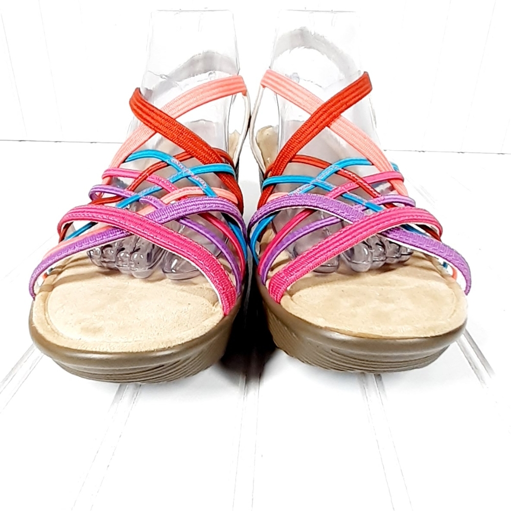 NEW Skechers Womens Parallel - Crossed Wires -Wedge Sandals - Picture 4 of 15